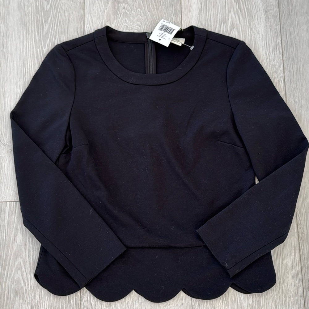NWT Kate spade top size 0 in black